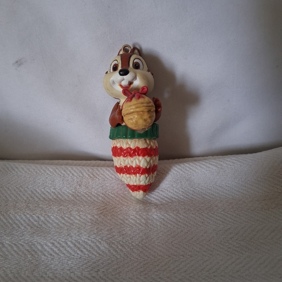 Disney Chipmunk Ornament - Brown, Red, Green - Picture 1 of 5